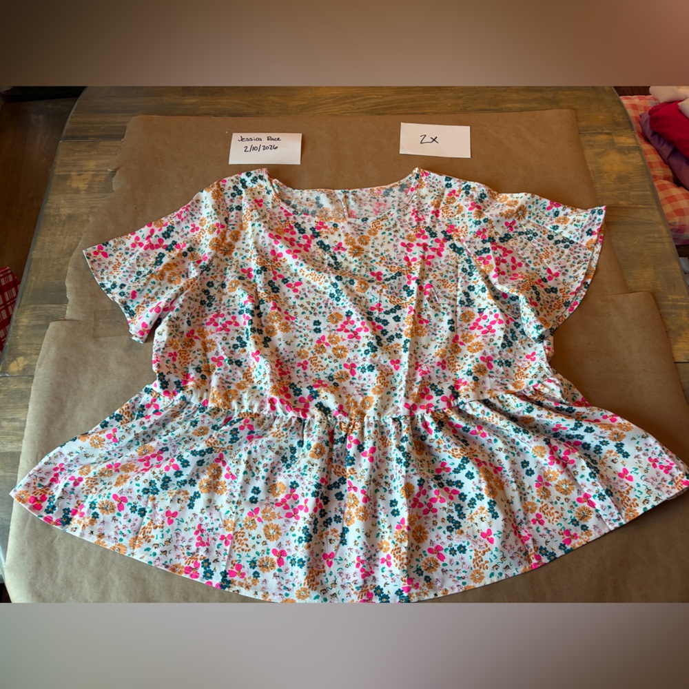 Vibrant Floral Women's Blouse